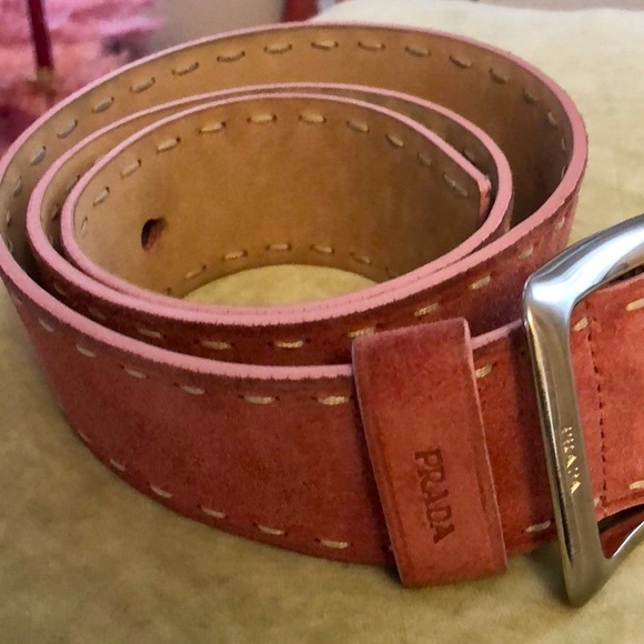 pink prada belt